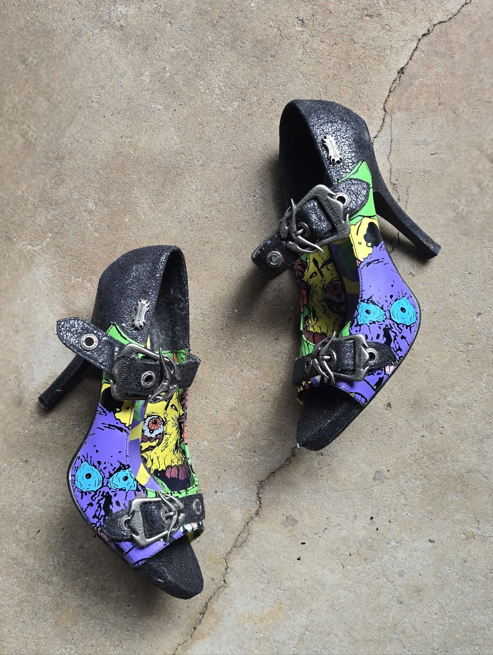 Vtg Demonia Monster Goth Zombie Women's Size 7 Heels